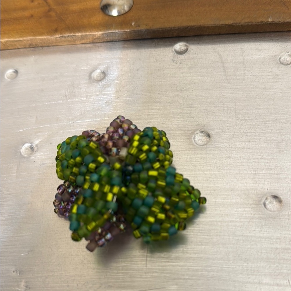 Multicolor Beaded Flower - Picture 3 of 4